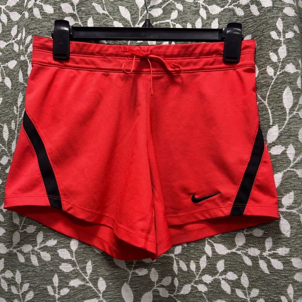 XS Nike Women's Red Athletic Shorts With Drawstring